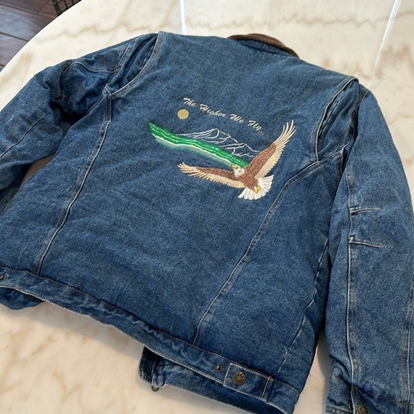 High Sierra Other - Amazing quilted embroidered jean jacket eagle mountain